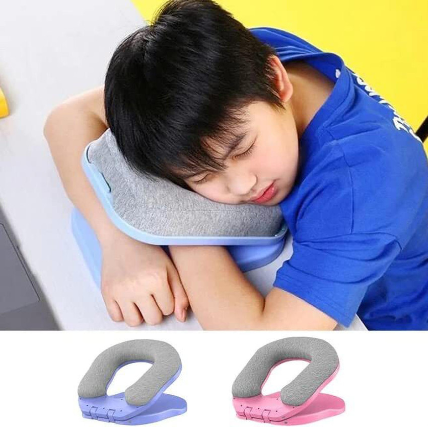 BLUZON Desk Nap Sleeping Face Pillow Foldable Portable Neck Pillow BLUE RED Price in India Flipkart