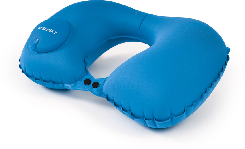 Self inflating store neck pillow