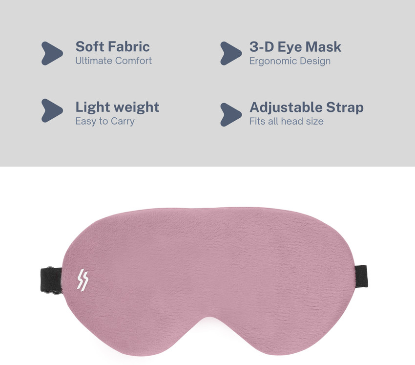 Tressential Super Soft Travel Sleep Eye Mask or Blindfold with