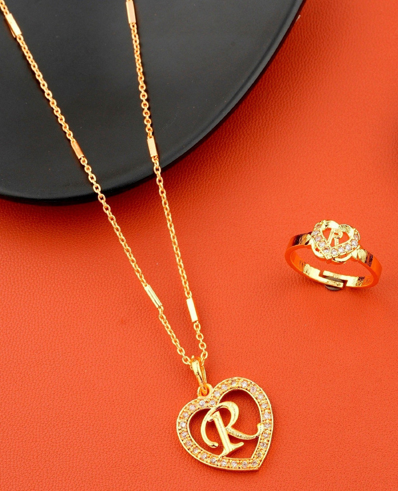 R pendant necklace hot sale