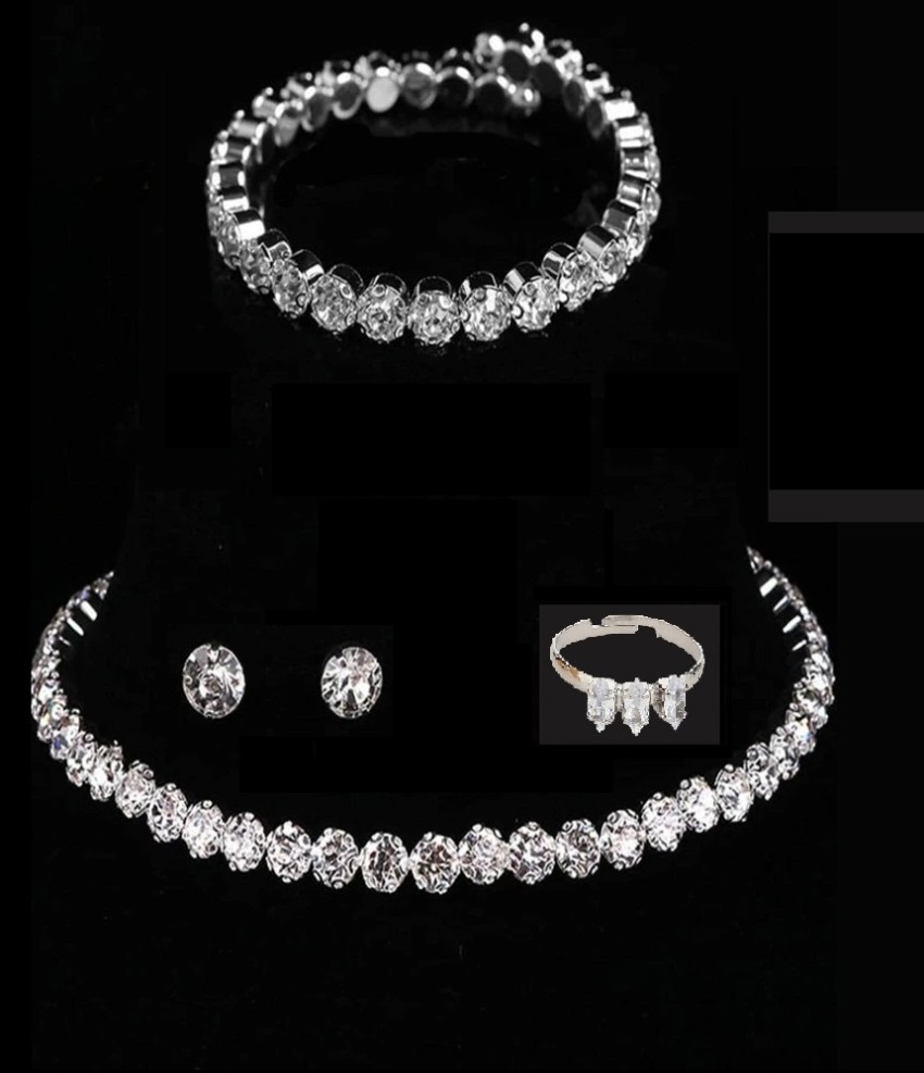 Big diamond store necklace set