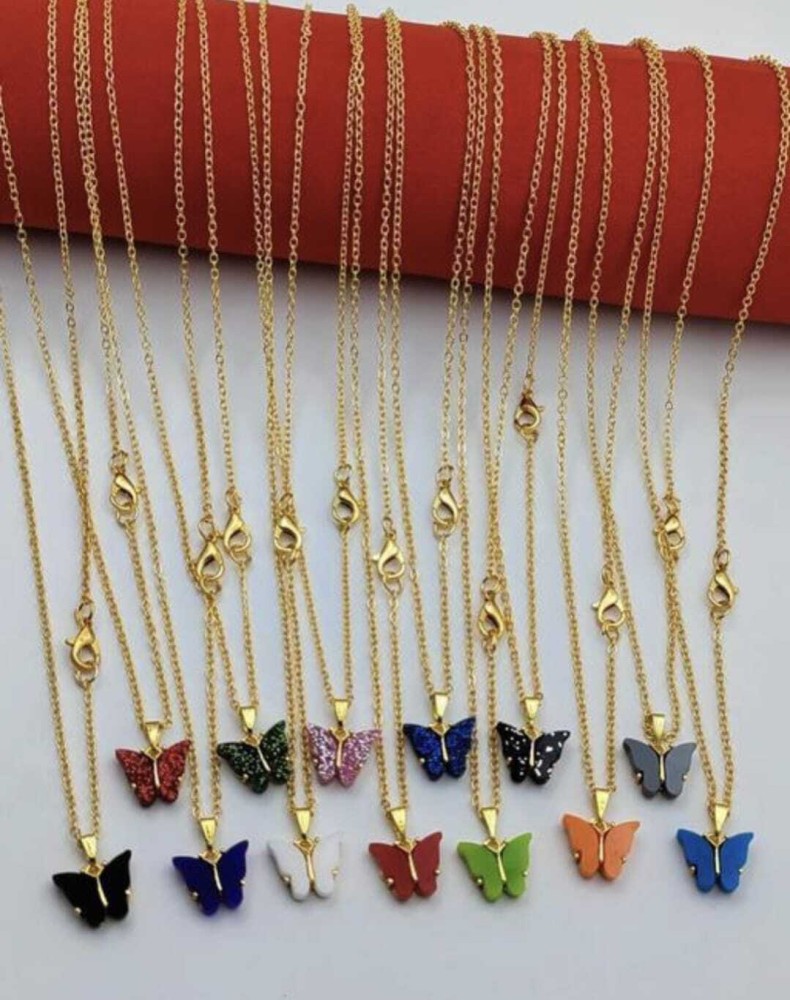 Butterfly necklace store set