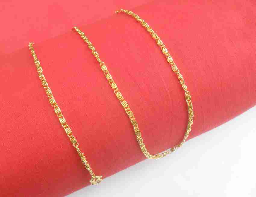 Maalgodam 22 Inches 7 Grams Golden Chain Chain for Women Necklace for Girls Gold plated Plated Brass Chain Price in India Buy Maalgodam 22 Inches 7 Grams Golden Chain Chain for Women Necklace for