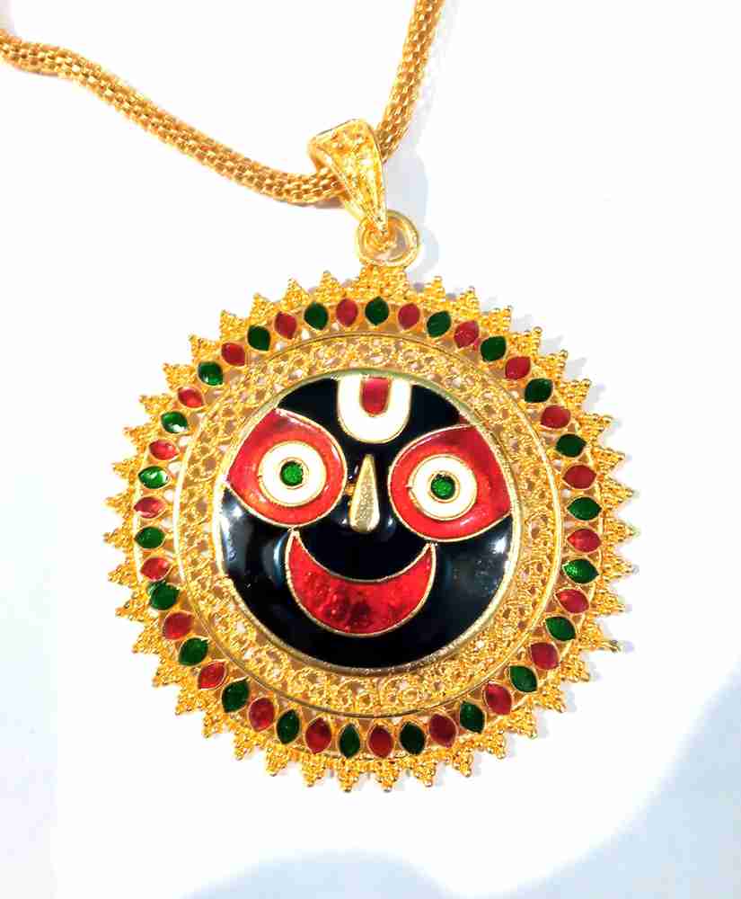Sahelistore Jagannath necklace Jewellery set Pearl Gold plated