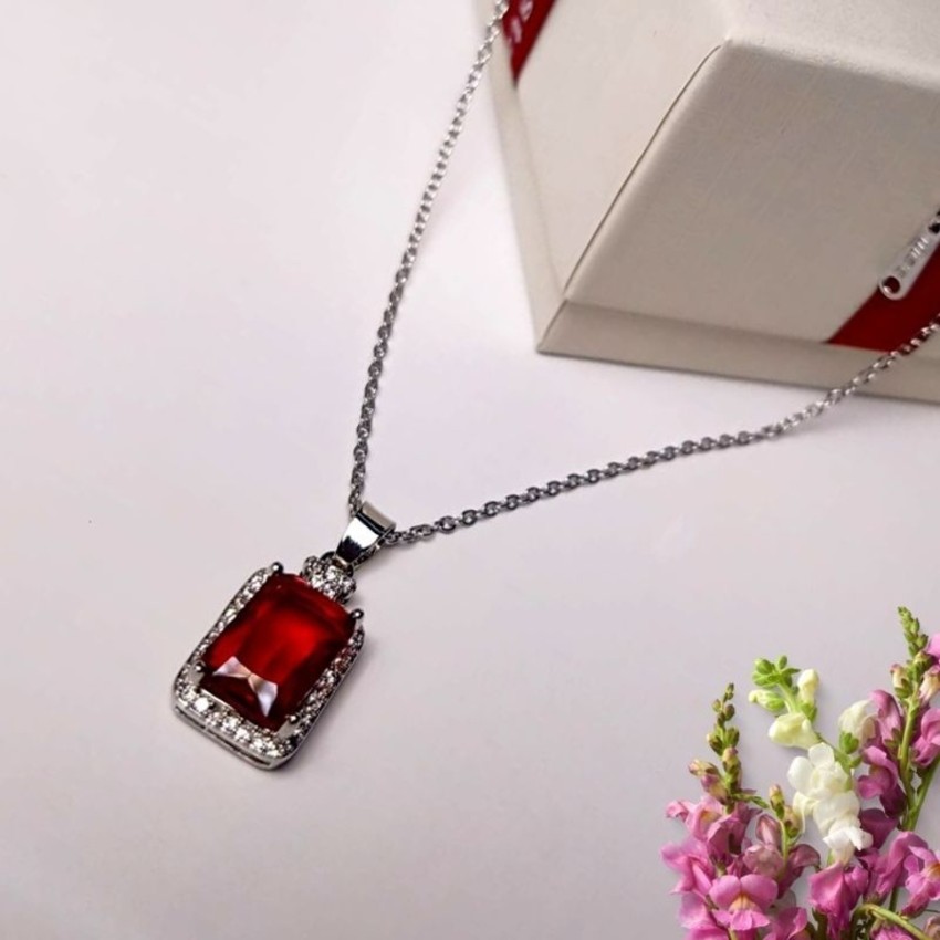 Red deals stone locket