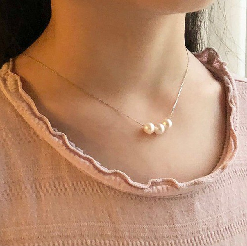 Cheapest Pearl Necklace Gold Chain