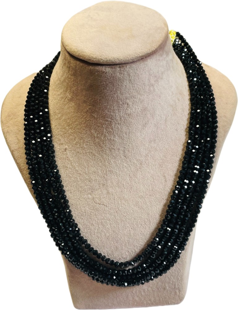 Black Crystal Beads Necklace set, Size: Free at Rs 280/piece in  Visakhapatnam