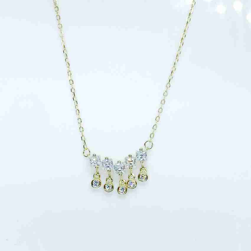 Turtle Jewels Sterling Silver Solitaire Golden Necklace Gold-plated Plated Sterling  Silver Necklace Price in India - Buy Turtle Jewels Sterling Silver  Solitaire Golden Necklace Gold-plated Plated Sterling Silver Necklace Online  at Best