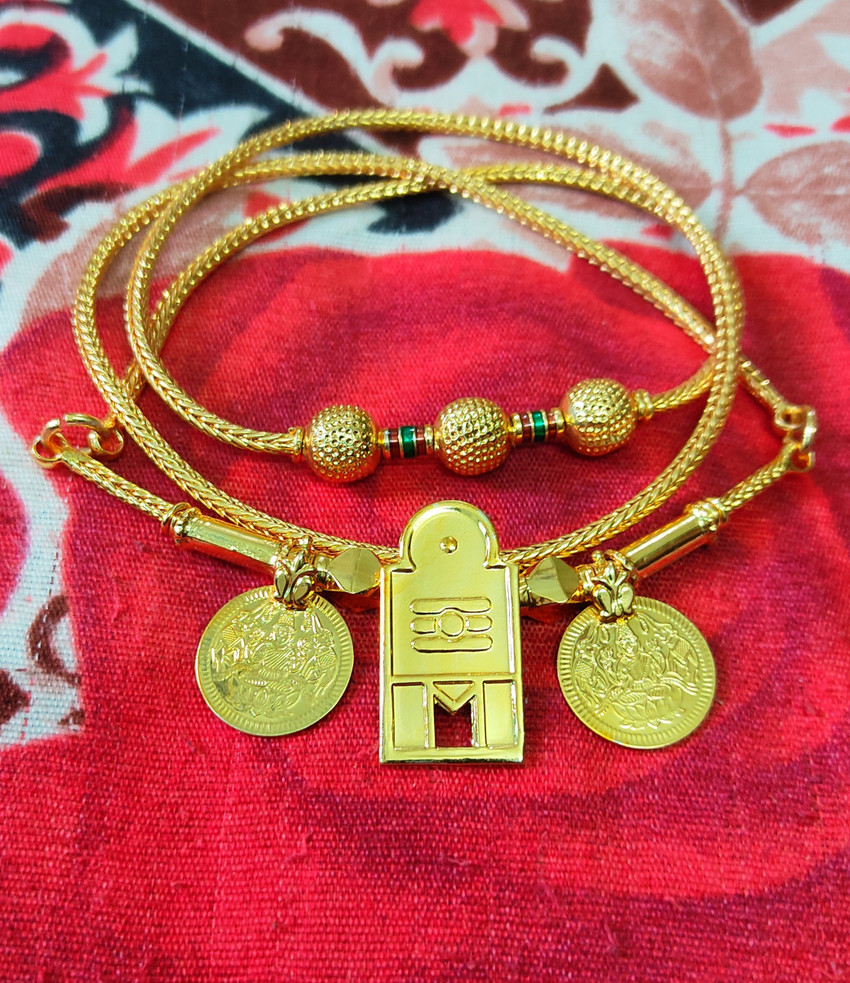 TGS GOLD COVERING Traditional Mugappu Thali Chain for Womens 24 Inch Gold plated Plated Copper Chain Price in India Buy TGS GOLD COVERING Traditional Mugappu Thali Chain for Womens 24 Inch Gold plated