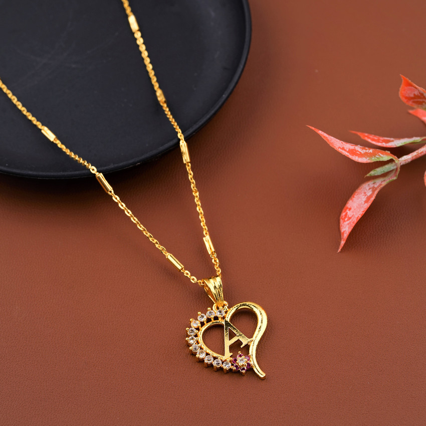 Heart shaped pendant with alphabets sales