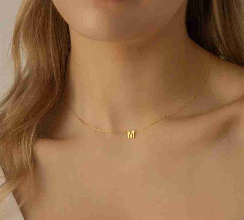 Luxury shop initial necklace