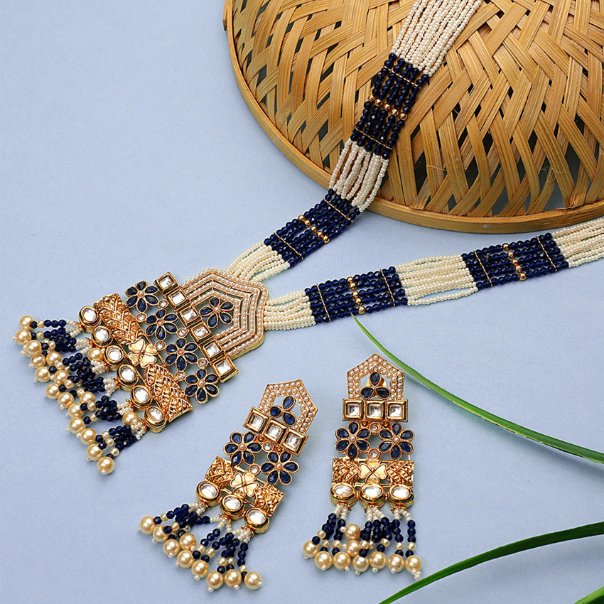 Kundan necklace set flipkart sale