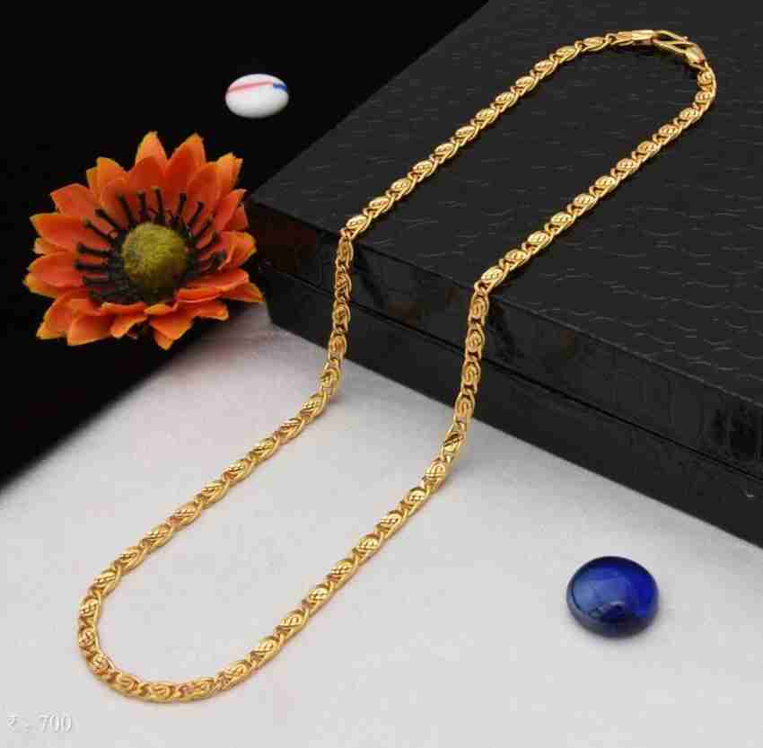Jalebi design gold chain on sale