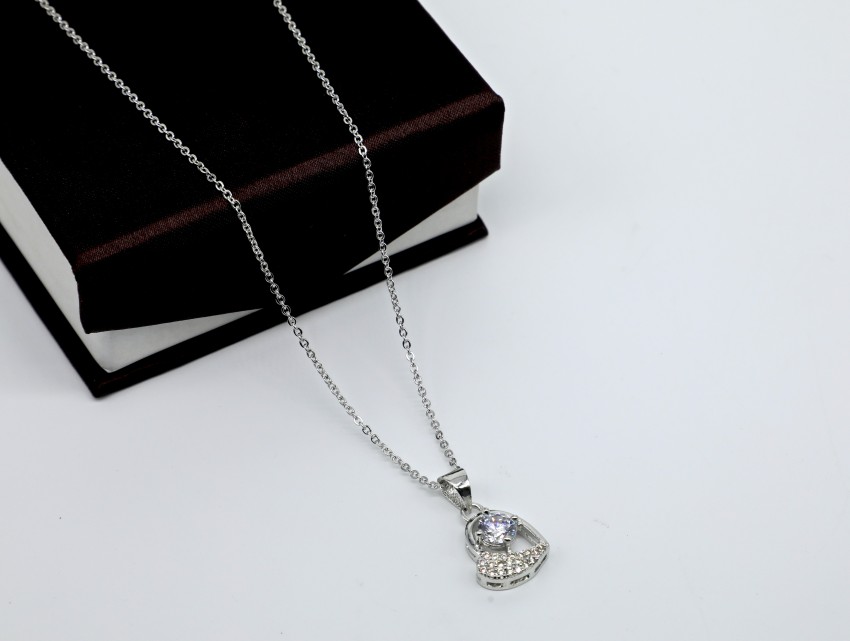 Brilliant Ston Women Silver Plated Latest Stylish Fancy Brilliant Daimond  Chain With Pendant Silver Chain Price in India - Buy Brilliant Ston Women  Silver Plated Latest Stylish Fancy Brilliant Daimond Chain With