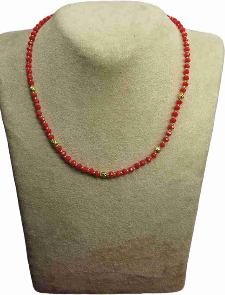 Red coral beads necklace online