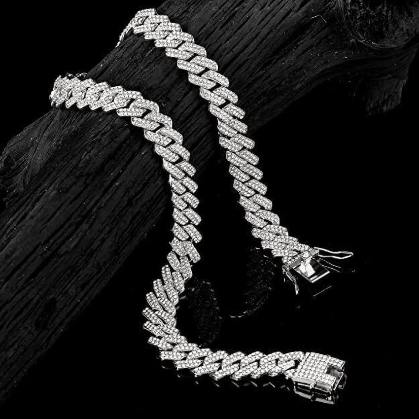 Buy VIEN Mc Stan Style Cuban Link Chain Miami Necklace Iced Out CZ