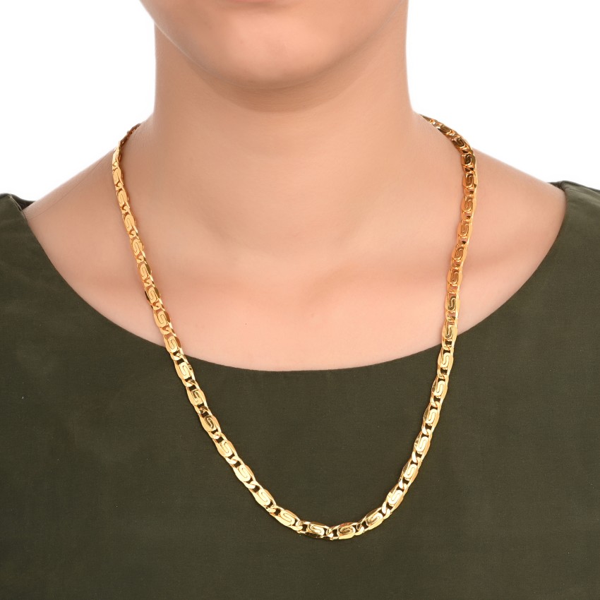 WIDOWCREATIONS One Gram Gold Plated Trendy Real Gold Designer Chain For Men  And Boy 20 Inch Gold-plated Plated Brass Chain Price in India - Buy  WIDOWCREATIONS One Gram Gold Plated Trendy Real