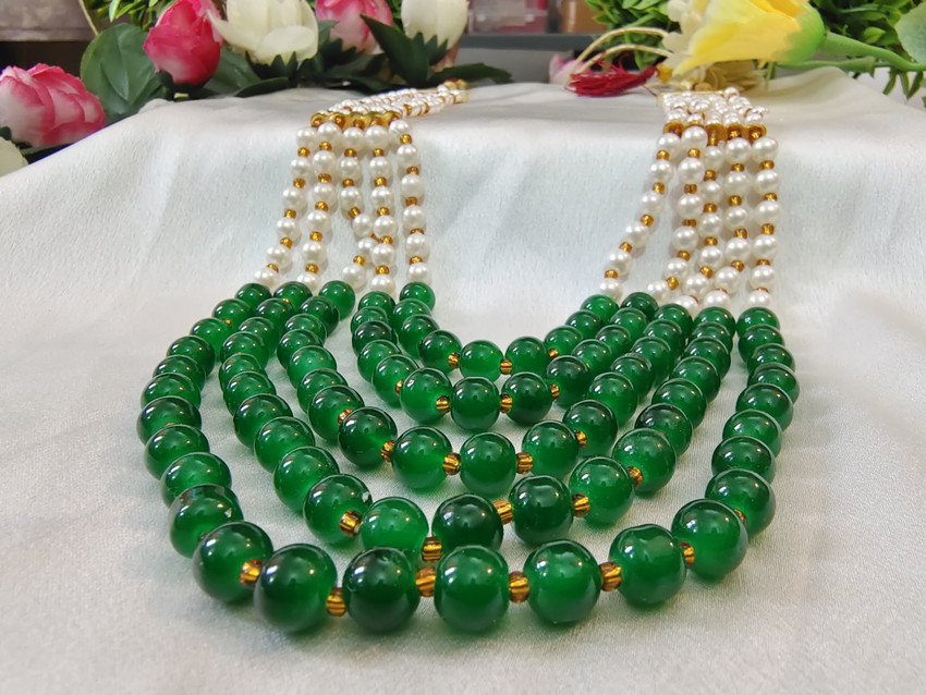 Green moti mala sale