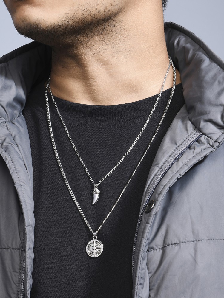 Layered necklace deals men