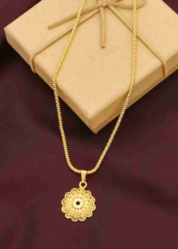 Gold Plated 22Inch Traditional Fashion Jewellery Pendant, 41% OFF