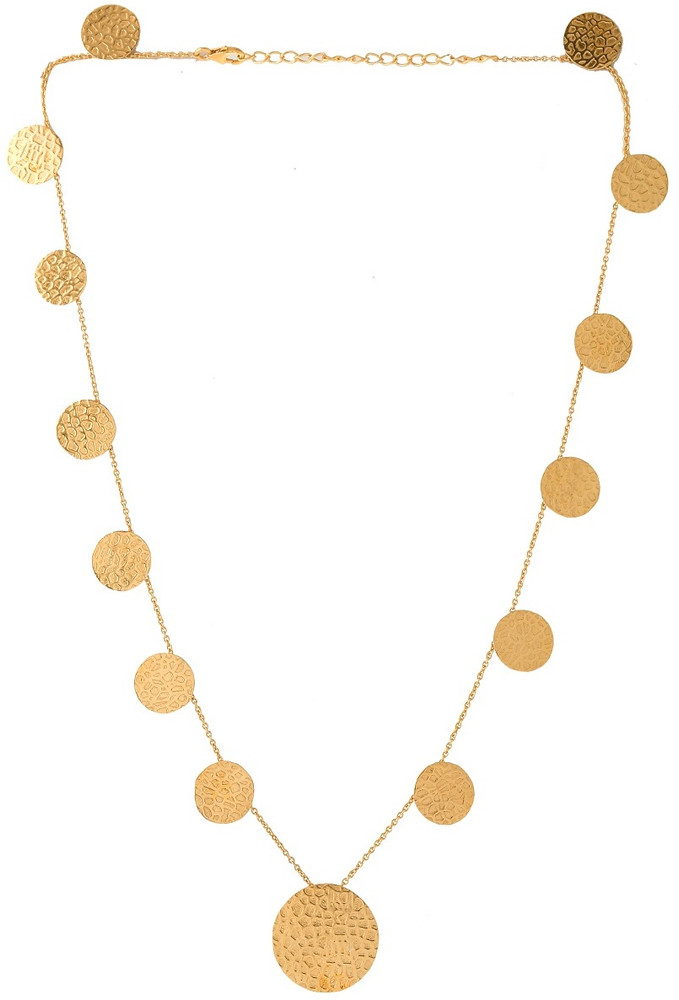 Manimekhal Textured Circle Necklace Jewelry For Girls Women Skin Friendly Gale ki Chain Gold plated Plated Brass Chain Set Price in India Buy Manimekhal Textured Circle Necklace Jewelry For Girls Wome...