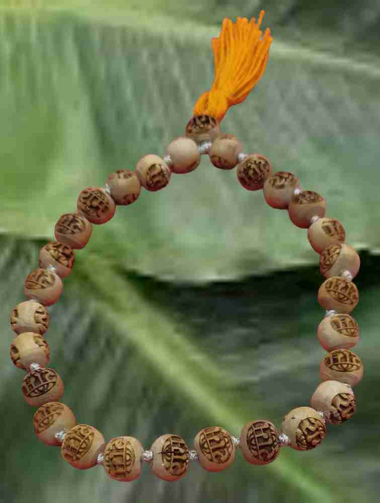 Krishna Carved 27 Beads Tulsi Japa Bead Mala