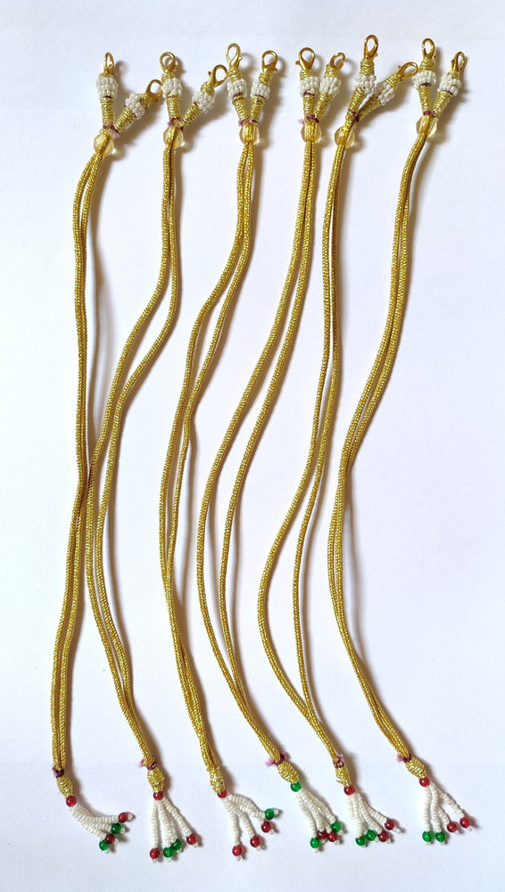 Haryali Gold Back Dori for necklace with Adjustable Hook For Jewllery making Pack of 6 Beads Dori Chain Price in India Buy Haryali Gold Back Dori for necklace with Adjustable Hook