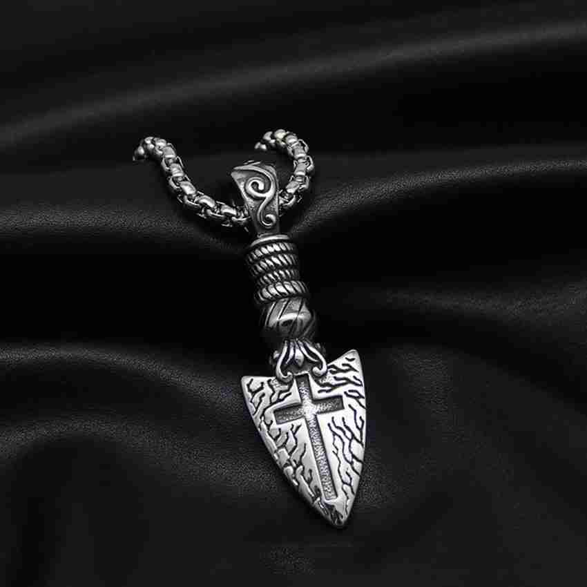 Fashion Frill Men's Jewellery Bar Pendant Locket Silver Chain For Men Boys  Stainless Steel Silver Captain Eagle Hat Skull Ring For Men Boys Jewellery