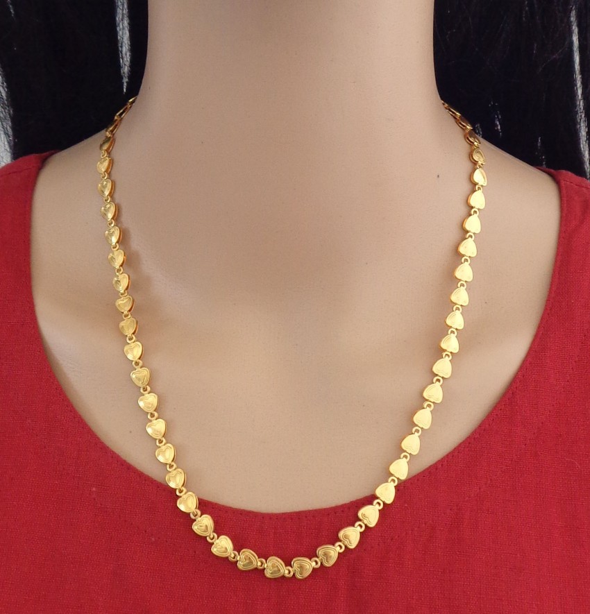 RAMDEV ART FASHION JEWELLERY Stylish and Trendy Gold Chain For Women and  Girls Gold-plated Plated Copper Chain Price in India - Buy RAMDEV ART  FASHION JEWELLERY Stylish and Trendy Gold Chain For