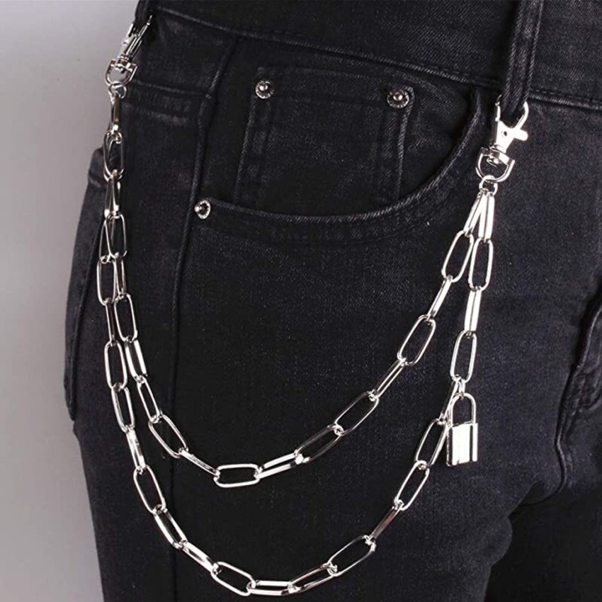 Silver chain best sale for pants