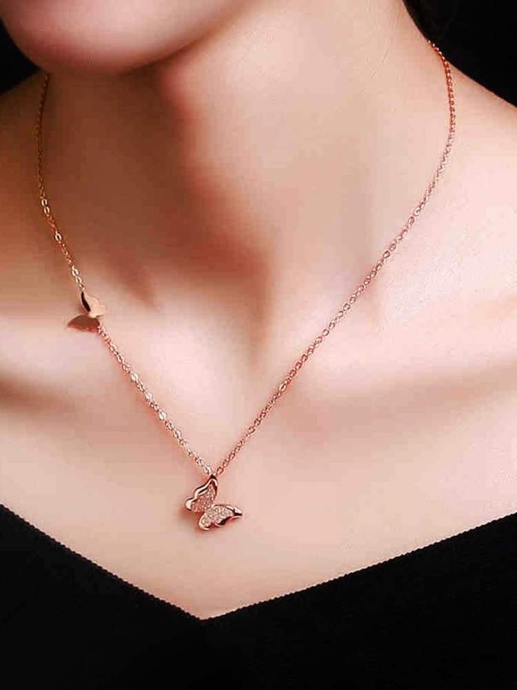 Rose gold clearance minimalist necklace