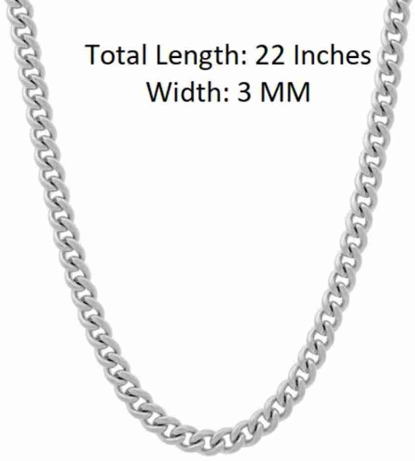 Chain Necklace top in Sterling Silver 22