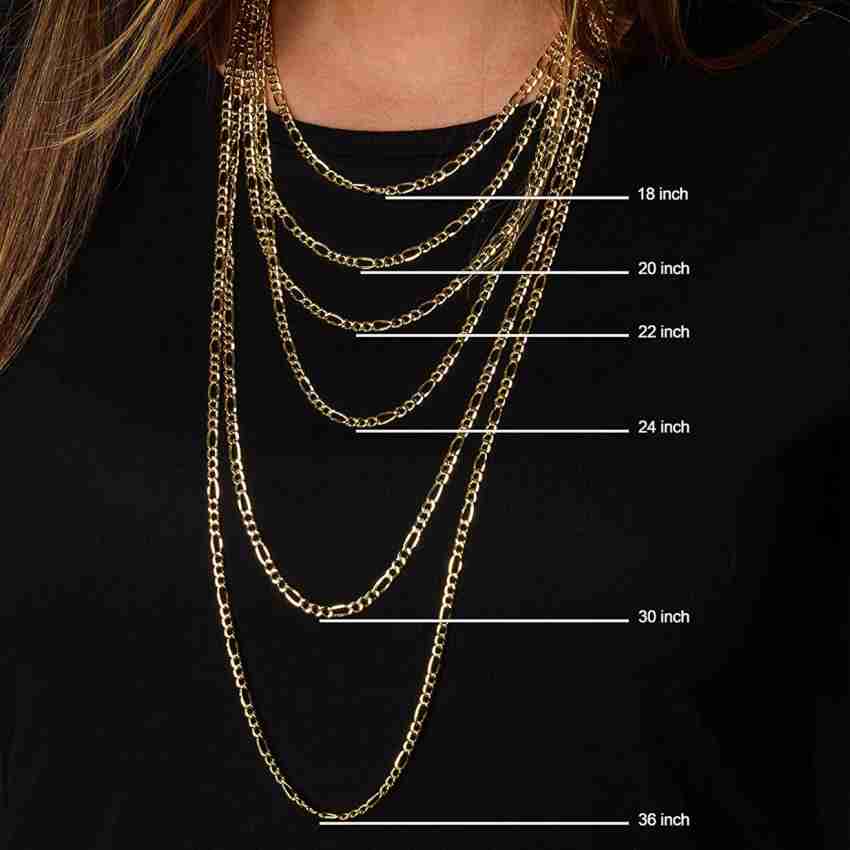 Thin Super Flat Curb Link Chain Gold Necklace for Women 18 Inches by PAVOI