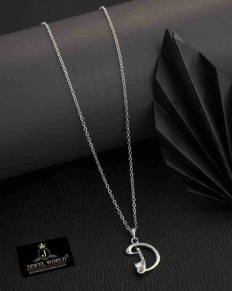 Unisilver necklace with letter pendant hot sale