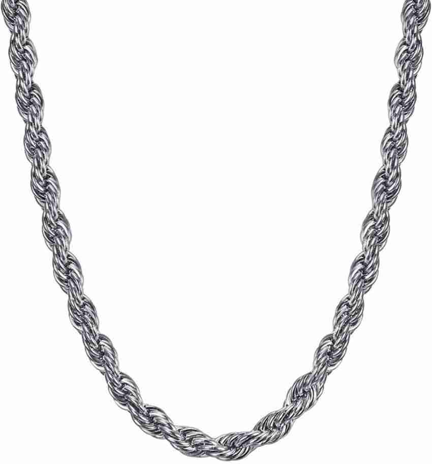 Twisted outlet chain silver