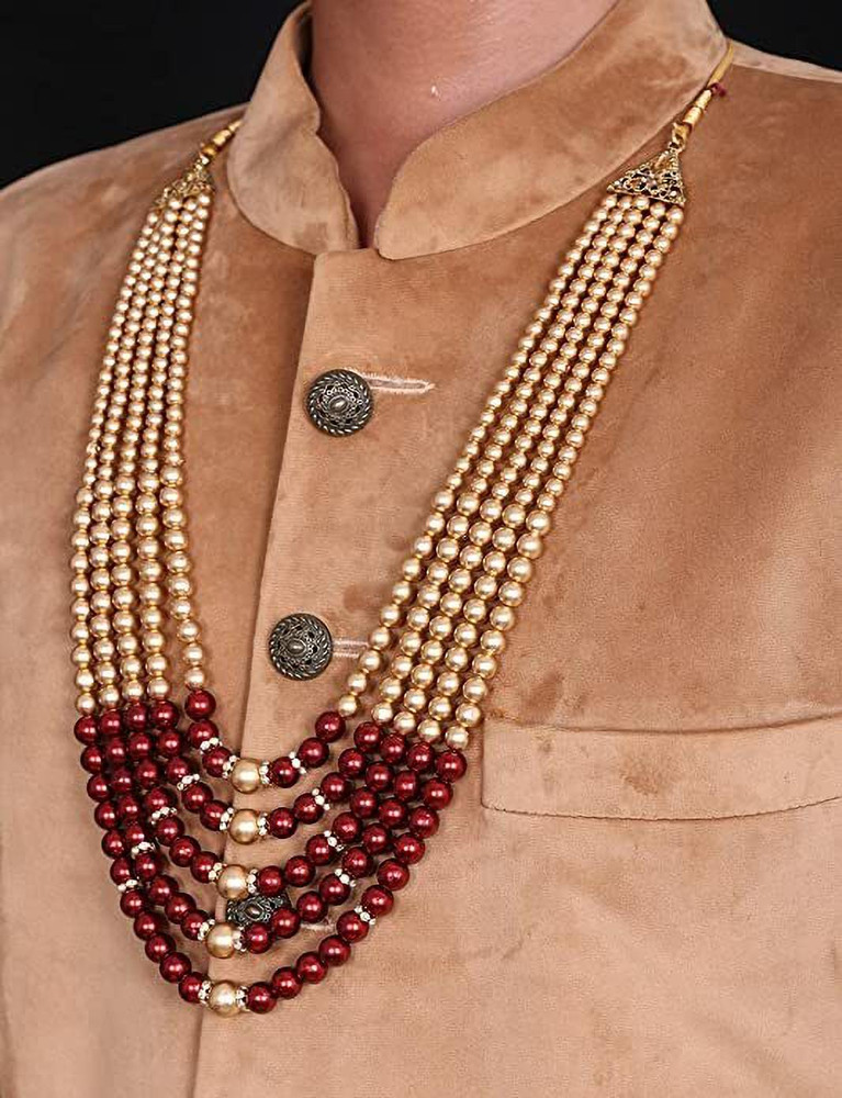 Sherwani pearl necklace top