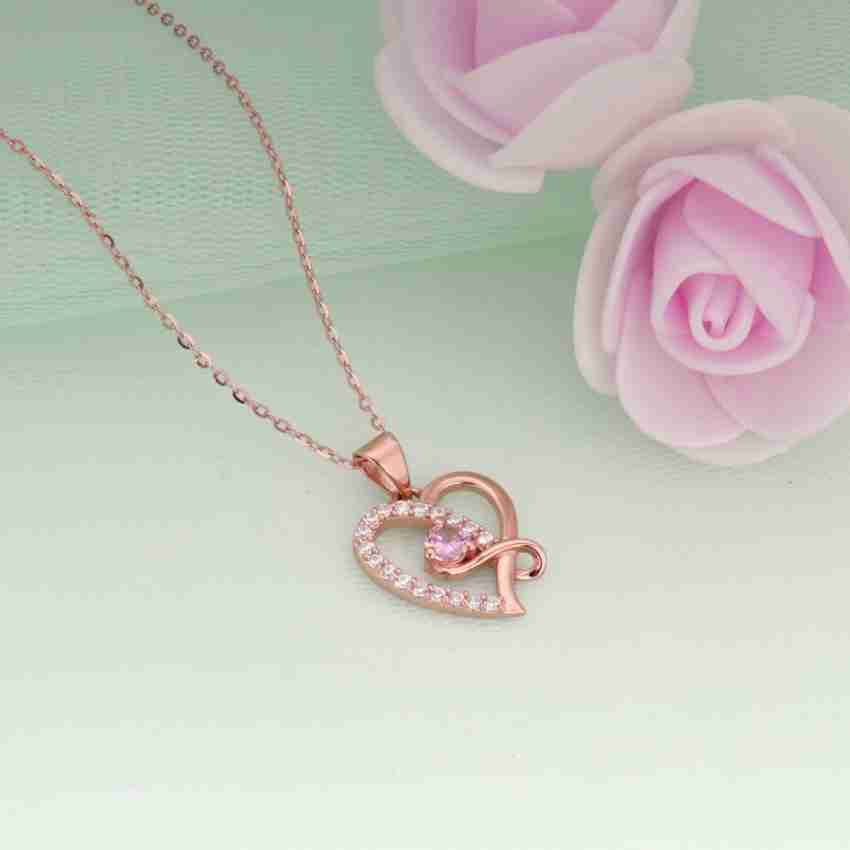 Rose Gold Deer Heart Necklace – GIVA Jewellery