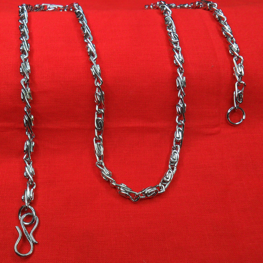 Silver plated mens chain online