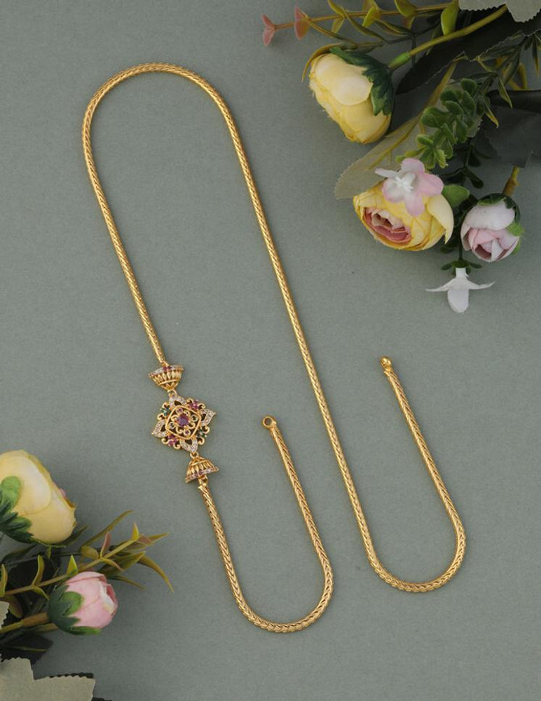 KAVY JEWELLRY 1 GRAM GOLD PLATED 24 inch COBRA MOP NECKLACE CHAIN FOR WOMEN GIRLS. Cubic Zirconia Gold plated Plated Brass Chain Price in India Buy KAVY JEWELLRY 1 GRAM GOLD PLATED 24