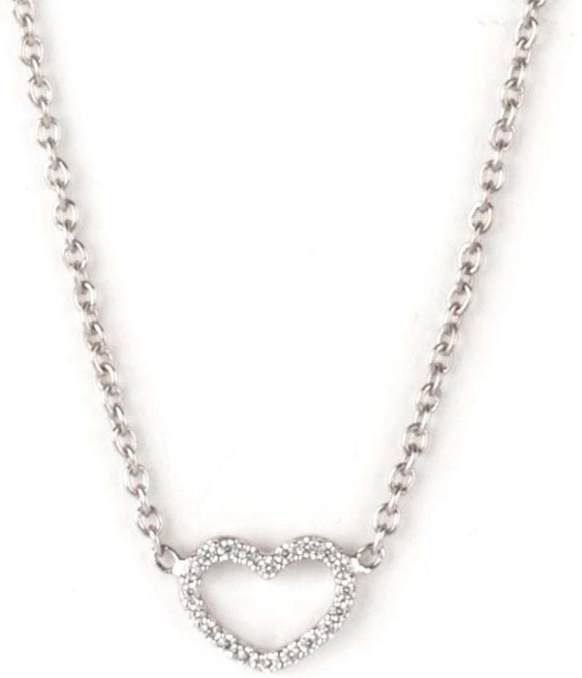 A Piece Of Me Heart Pendant Necklace In 925 Silver