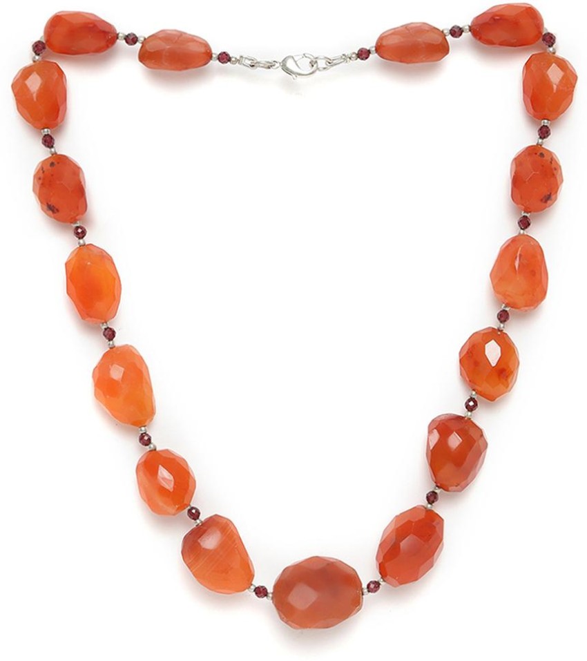 Semi precious hot sale stone necklace