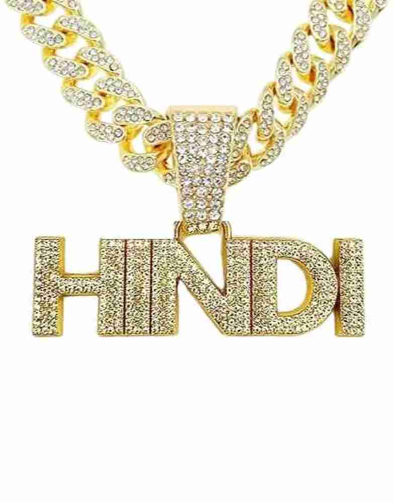 SOGRA Mc Stan Hindi iced out pendant necklace stainless steel necklace  hiphop jewellery for men