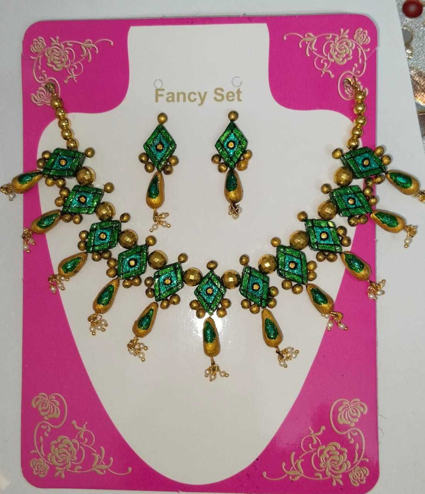 Jay fashion Terracotta Jewellery Terracotta Necklace Set Price in