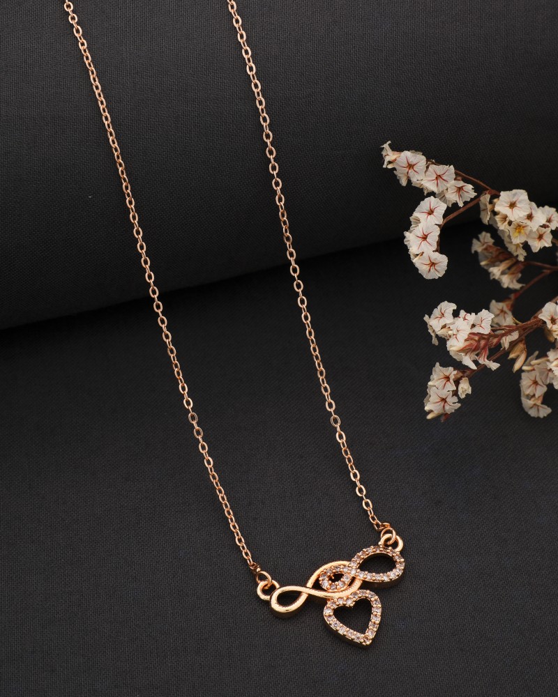 Genuine rose hot sale gold necklace