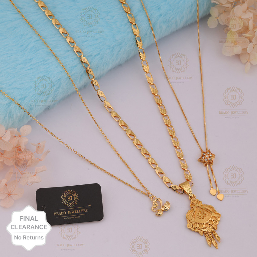 3 store gold pendant