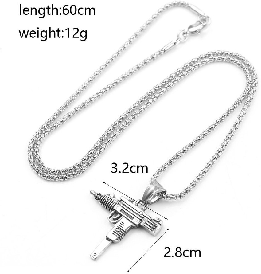 Uzi necklace silver hotsell