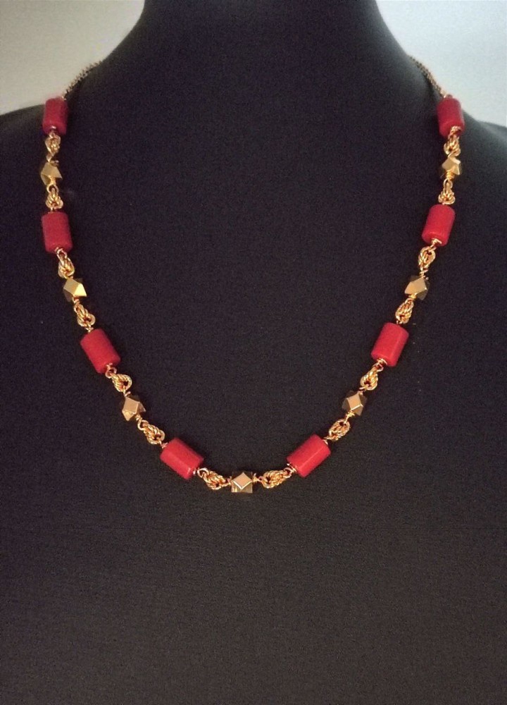 Coral on sale necklace gold