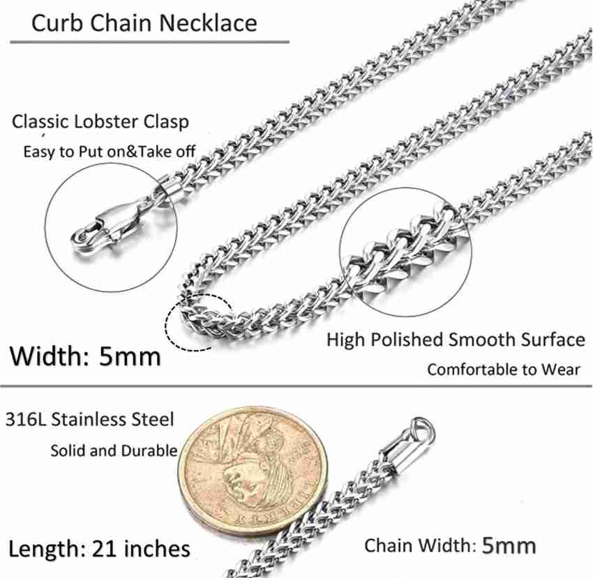 5mm Rope Chain - Premium 316L Stainless 20”