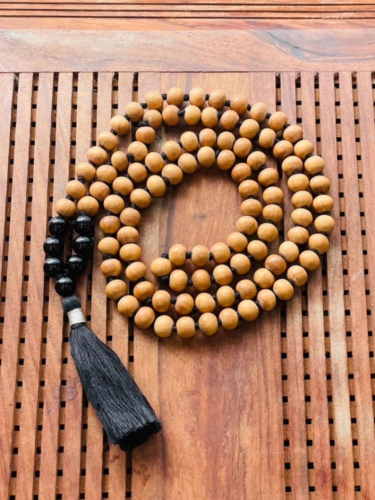 hukbg Tulsi japa mala 108 prayer beads Hindu yoga meditation