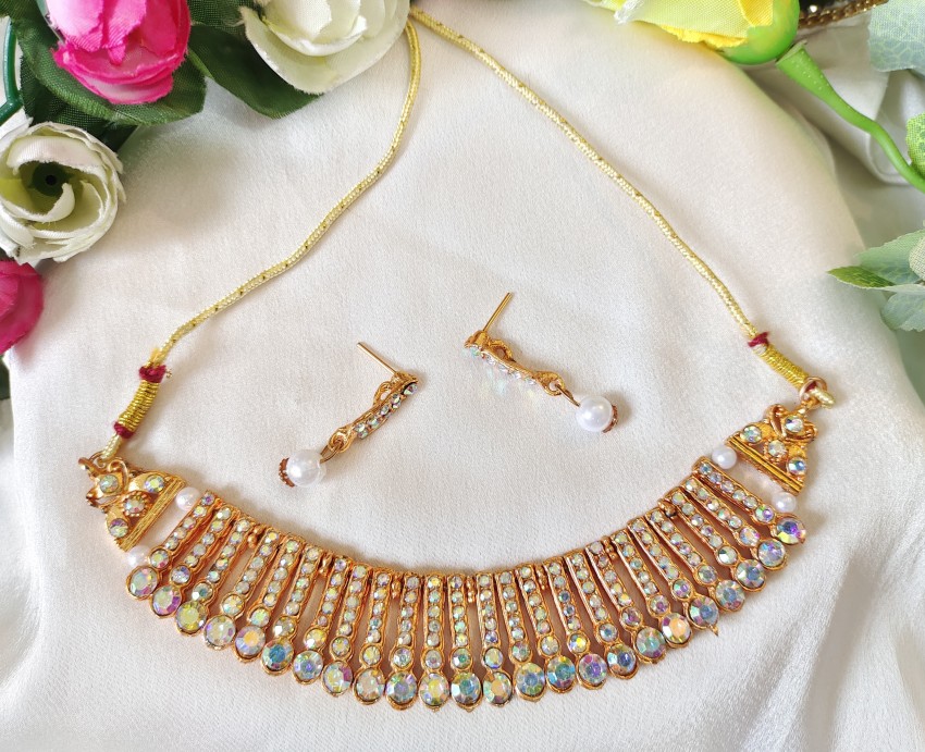 Simple necklace hot sale set artificial